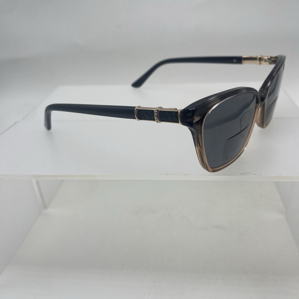 Badgley Mischka Sunglasses Women FRAME ONLY Cat Eye Black Brown 649 - Picture 9 of 15